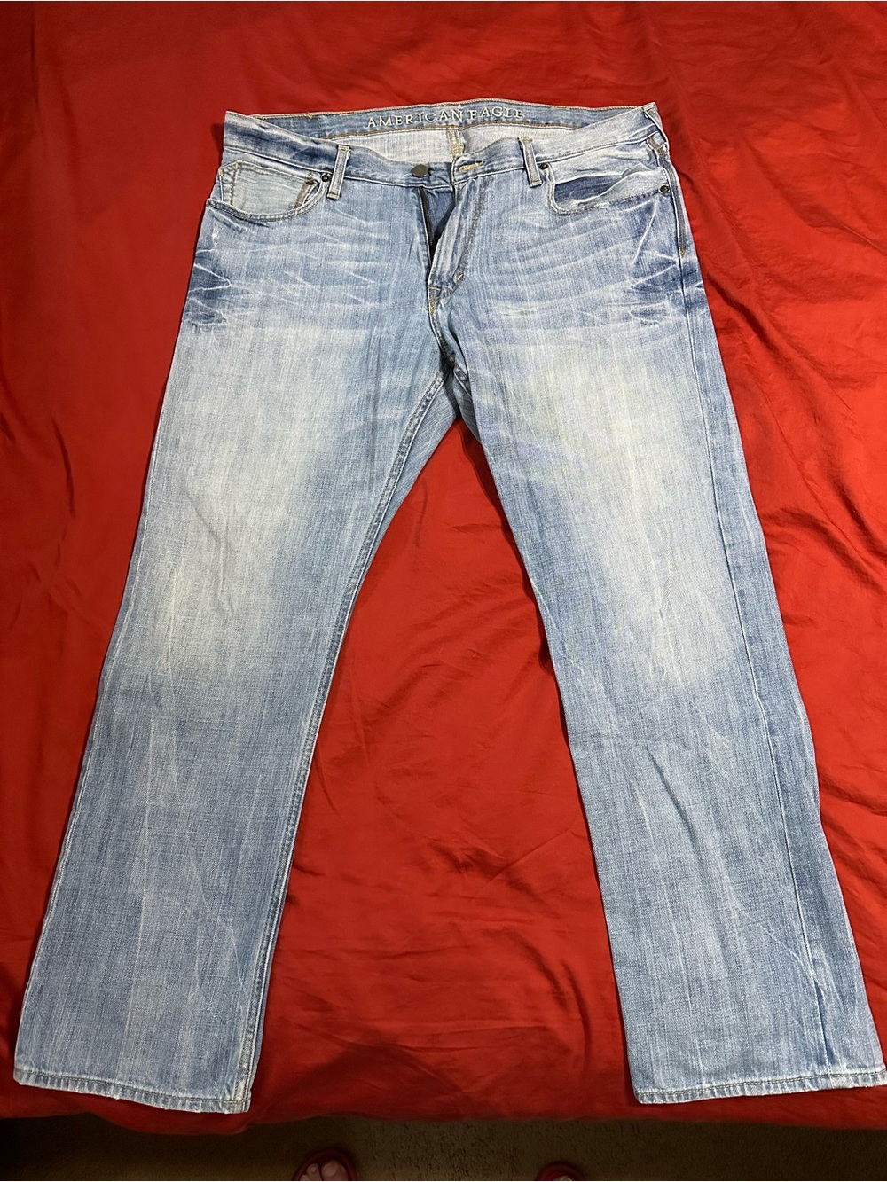 American Eagle Men’s Original Straight Jeans 38x32 Light Wash